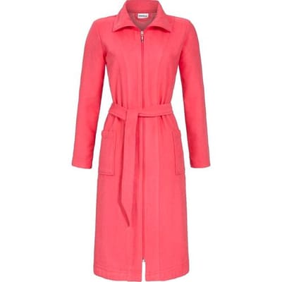 Ringella Flamingoroze badstof dames badjas ritssluiting Roze vrouw 36