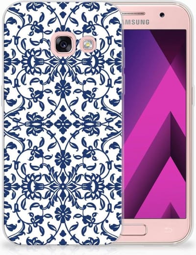 Samsung Galaxy A3 2017 TPU Case Flower Blue