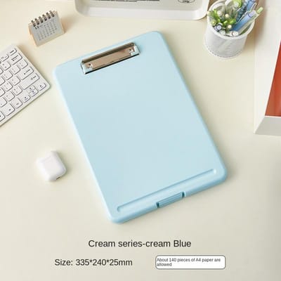 Nouveau classeur A4, presse-papiers, bloc-notes, bloc-notes, bloc-notes, transparent, couleur bonbon, organisateur, papeterie scolaire et de bureau bleu