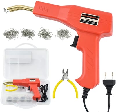 Dailygoods- Lasmachinekit 50W - Kunststof Lassen - Repareren van Scheuren - Thermisch Snijden - Draagtas - Inclusief Nietjes - Kunststoflasapparaat