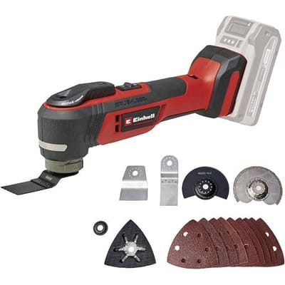 Einhell Professional Accu Multitool TP-MG 18 Li BL Solo - Power X-Change - 18 V/Li-ion - Incl. 9x schuurpapier en 4 verschillende zaagbladen - Excl. accu en lader