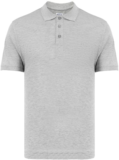 Milanoro - Elegante katoenen polo voor heren - Lichtgrijs - M
