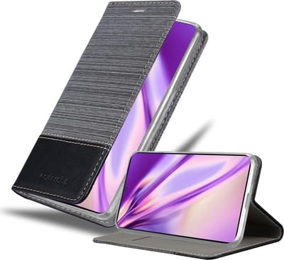 Cadorabo Hoesje geschikt voor Samsung Galaxy S22 PLUS in GRIJS ZWART - Beschermhoes met magnetische sluiting, standfunctie en kaartvakje Book Case Cover Etui