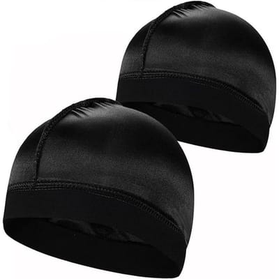 Nieuwe Effen Kleur Golfmuts Mannen Zacht Elastisch Ademend Muts Turban Hoed Unisex Nacht Slaap Hoes Hoofd Kaalheid door Kanker Chemo Mutsen black