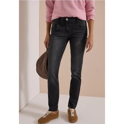 Mid Waist Slim Leg Jeans – Casual Fit