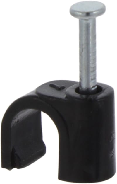 Kabelklemmen met spijker voor kabels tot 7mm - 20 stuks / zwart