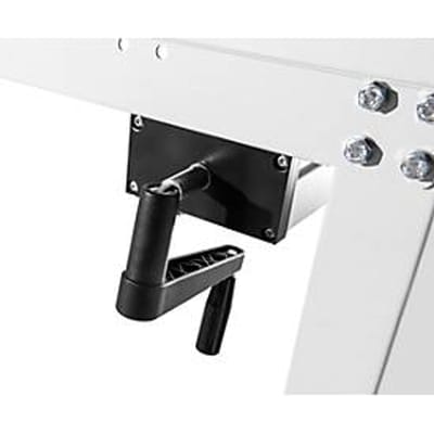Werktafel Ergo K, met zwengel,  1250 x 800 mm, tafelblad kunststof, lichtgrijs