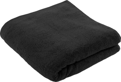 Tiseco Home Studio - Douchelaken DELUX - 100% katoen - 550 g/m² - 100% katoen - superzacht en zeer absorberend - 100x150 cm - Zwart