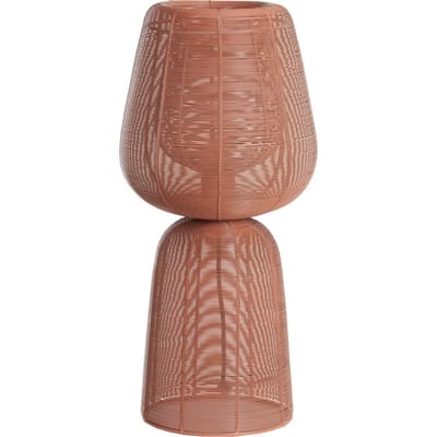 Light & Living Tafellamp Aboso – Rood – Ø24cm – Modern – Metalen geweven design – Voor binnen – E27 fitting