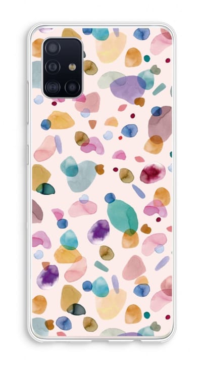 Case Company® - Hoesje geschikt voor Samsung Galaxy A51 4G hoesje - Terrazzo Memphis - Soft Cover Telefoonhoesje - Bescherming aan alle Kanten en Schermrand