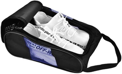 SPHProducts - Golf Shoes Bag - Portable Golf Bag - Ademend Nylon - Zwart-Blauw - Sport Accessoires - Voor Golfschoenen - Opbergtas