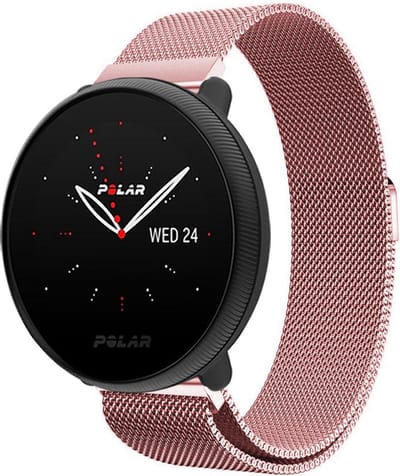 Strap-it Luxe Milanese bandje - geschikt voor Polar Ignite / Ignite 2 / Ignite 3 / Unite / Pacer - roze