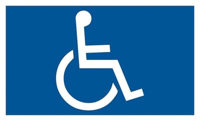 Pickup kunststoff Schild 33x20 cm SK SYMBOL BEHINDERTE
