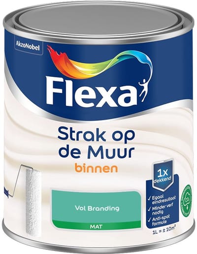 Flexa - Strak Op De Muur Binnen Mat - Vol Branding - Mengverf - 1 L