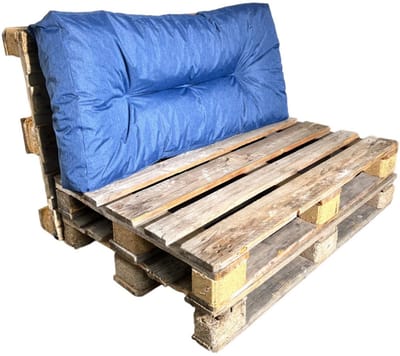 Bananair - Multifunctioneel palletkussen - Tuinkussen voor Palletbank - Geschikt als zit- en rugkussen - 120x60 cm - Blauw