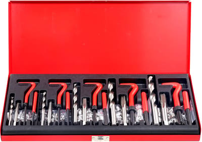 Helicoil-Schroefdraadreparatieset, 166-Delige metrische Hss-Boorset, M5 M6 M8 M10 M12 Schroefdraadinzetgereedschap voor Reparatie