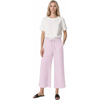 Damesbroek met wijde pijpen Haris Cotton Essentials Drawstring Waist