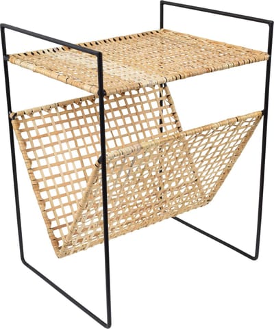 LOFT42 Maggy Bamboe Bijzettafel met Tijdschriften- of Krantenbak - 36x29x46