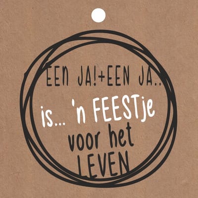 Luxe Bloemenkaartjes - Wenskaarten - Cadeaukaart - Bruin - Feestje - 7x7cm - 20 Stuks - Met Boorgaatje