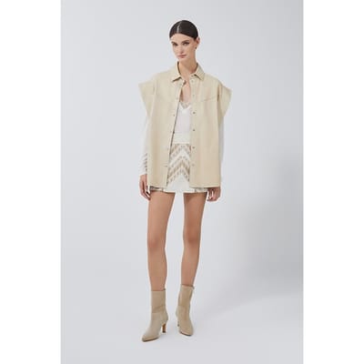 IRO Paris Mullen Overshirt In Beige Maat: S | Overshirts Outlet | Dames | Beige
