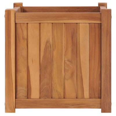 vidaXL - Plantenbak - verhoogd - 40x40x40 - cm - massief - teakhout