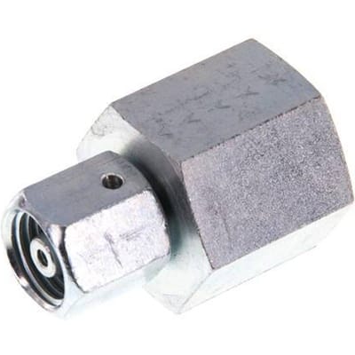 6S & G1/2'' Verzinkt Stalen Rechte Draaidoorvoer Binnendraad voor manometers 630bar NBR Afdichtconus ISO 8434-1