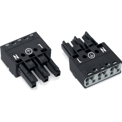WAGO 770-203 WINSTA MIDI 3-Pool Vrouwelijke Connector Zwart - 770-203 [100 Stuks]