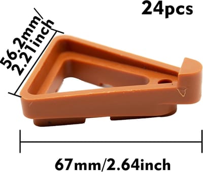 Famanu – Set van 48 bloempotvoetjes voor buiten, drainage voor potten, bruine bloempotvoetjes voor binnen en buiten gebruik