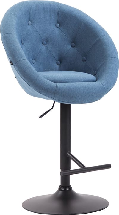 CLP London V2 Barkruk Stof blauw zwart