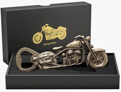 Vintage Motorfiets Flesopener - Uniek Geschenk voor Mannen, Bierliefhebbers en Motorrijders - Duurzaam Metalen Cadeau voor Vaderdag, Verjaardag of Kerst