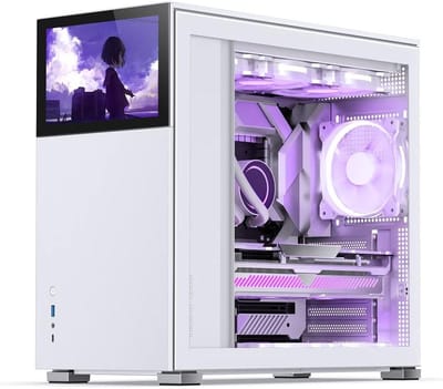 ATX Computerbehuizing - PC Case - Desktop Bouwen - Gehard Glas - 50 x 50 x 28 cm - Wit