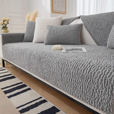 Dikker pluche bankhoes winter warme bankmat handdoek voor woonkamer zachte aanraking bankhoezen L-vorm bankhoezen woondecoratie 70x70cm 1pc A