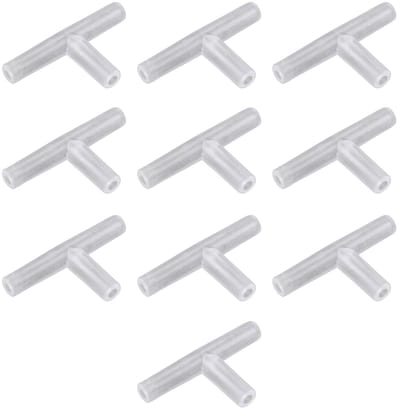 Dailygoods- Luchtklep T-Type - 10 Stuks - Kunststof Connectoren - Aquarium Luchtverdeler - 4 mm Binnendiameter - Eenvoudig te Monteren