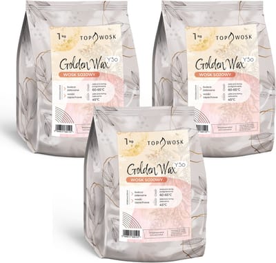 TopWosk GoldenWax Y50 - Sojawax 3 kg - Natuurlijk - Biologisch afbreekbaar - Voor Kaarsen & Wax Melts