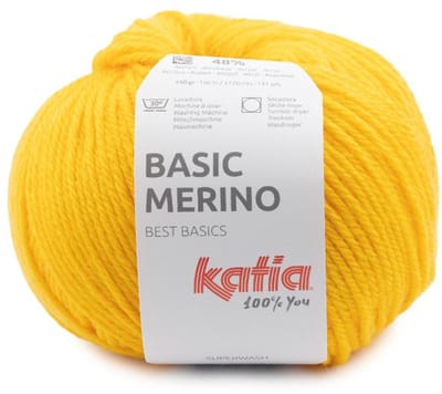 Katia Basic Merino - 96 verkeersgeel - Wol/Acryl Garen