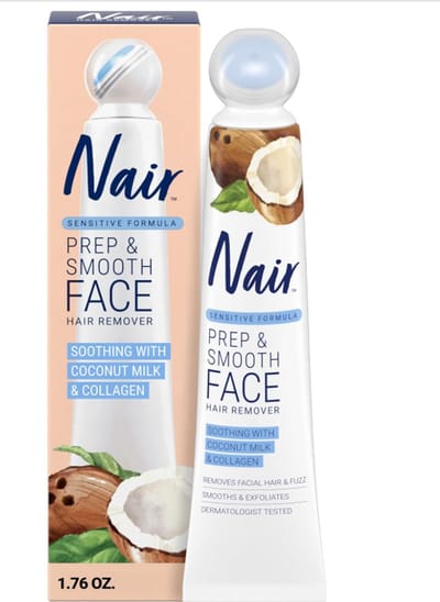 NAIR Gezichtsontharingscrème voor Vrouwen – Exfoliërend met Collageen