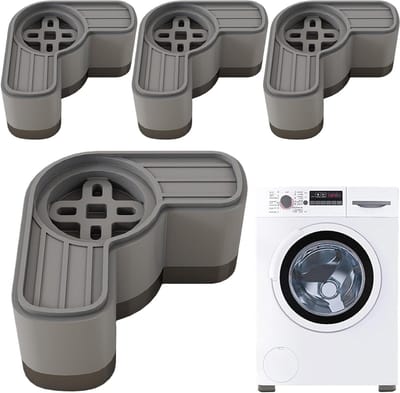Wasmachine Trildempers - Apparaat Stabilisator - Geluid Reduceren - Antislip Schokdemping - 4 Stuks - Zwart