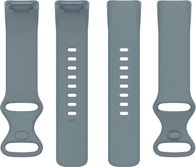 Siliconen bandje - geschikt voor Fitbit Charge 5 / Charge 6 - maat M/L - staalblauw