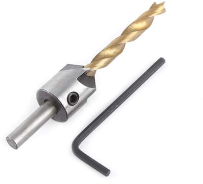 Dailygoods - Sinker Drill Set - Houtbewerking - Inclusief inbussleutel - Voor plastic en hout - Boorgrootte 3-10 mm - Ideaal voor DIY-projecten