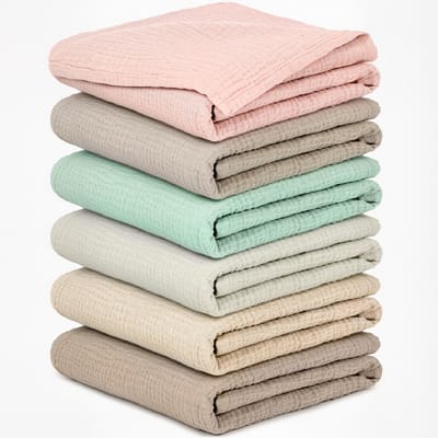 Dailygoods- Spuugdoeken Set van 6 - 100% Katoen - 60x60 cm - Zacht/Ademend - Extreem Absorberend - Ideaal voor Pasgeborenen - Hydrofiele Doeken