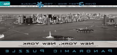 Panorama Legpuzzel - Stadsgezicht Puzzel - Ontspannen Tijd Verdrijven - Zwart-wit Fotografie - 150 Stukjes - Zwart-wit