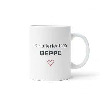 De Allerliefste Beppe Koffiemok met Hart – Liefdevol Cadeau voor Oma – Keramische Mok 330 ml