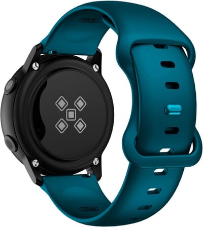 Siliconen bandje - geschikt voor Garmin Venu (2 Plus) / Venu SQ (2) / Vivomove (Style - Sport) / Vivoactive 3 / 5 / 6 / Forerunner 55 / 165 / 245 / 645 / 570 - 42mm - donkergroen-blauw