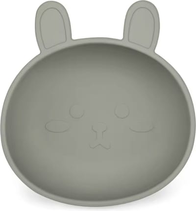 KimDo - Siliconen Konijnen Bakje - Groen - Met zuignap - Bakje - Schaaltjes - kinderservies - Kom - Baby - Kraamcadeau