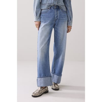 Summum Woman Straight Jeans Vintage Cotton Twill Vintage Blue Denim Size: 38 | Straight Outlet | Dames | Blauw
