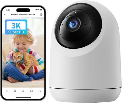Beveiligingscamera Binnen 3K HD Pan/Tilt WiFi met Bewegingsdetectie en Nachtzicht