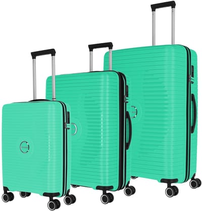 Travelite Orbita 4 wielen Kofferset 3-delig met uitbreidingsplooi - Harde bagage - TSA slot - grün