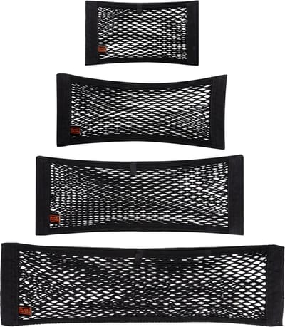 BLACK+DECKER Bagagenet Auto 4 Stuks - Opberging - 4 Verschillende Afmetingen - Zwart