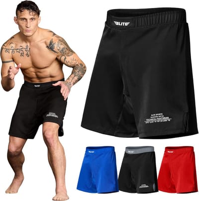 MMA Vechtshorts Heren - Zwart - Jiu Jitsu & Grappling Short