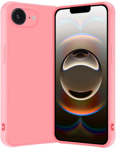Hoes - Geschikt voor Apple iPhone 16e - Sterk & Shockproof - Hoesje Cover - Siliconen Case - Lichtroze